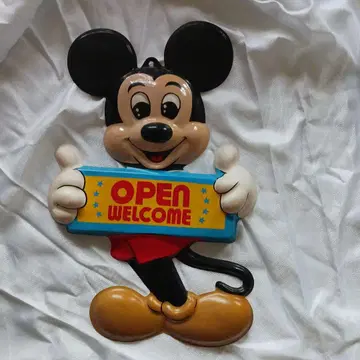 미키마우스 레트로 벽걸이 OPEN WELCOME 디즈니 홍콩제 당시물