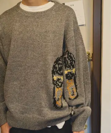 common gull products. 그레이 니트 스웨터