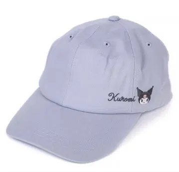 Kuromi 자수 그레이 캡