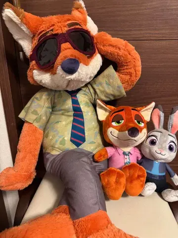 주토피아 초초 BIG 봉제 인형 닉 & 페어 봉제 인형