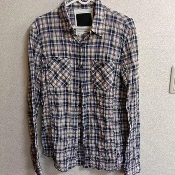 OURET 체크 무늬 긴팔 셔츠