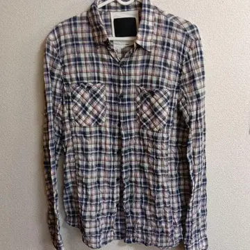 OURET 체크 무늬 긴팔 셔츠