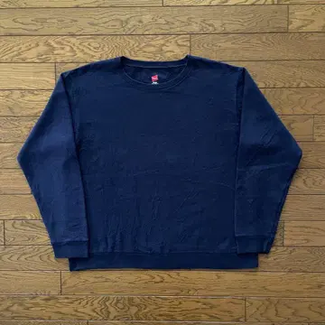 Hanes 맨투맨 네이비 무지 L 00s Y2K