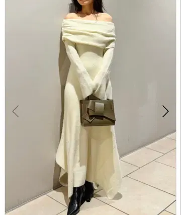 프레이 아이디 오프숄더 아지메헴 니트 원피스