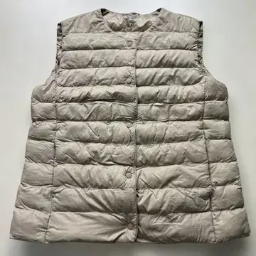 유니클로 퍼프 테크 베스트 M 베이지