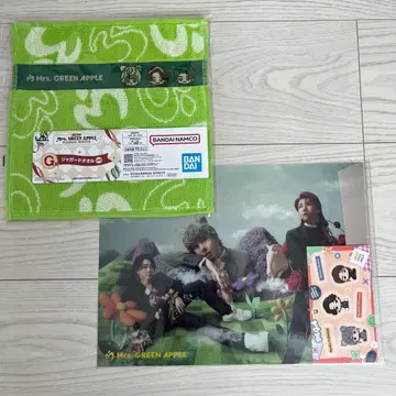 Mrs. GREEN APPLE 제일복권 타월과 클리어 파일 세트