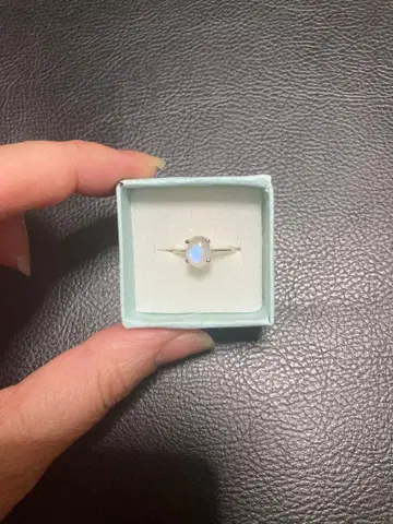 [ 새상품급 ] silver925 오벌 문스톤 반지 13호