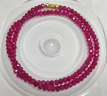 루비 목걸이 전체 길이 약 40cm