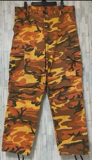 카모플라쥬 오렌지 로스코 BDU 카고 팬츠 L-R 아웃도어
