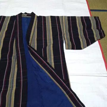 빈티지 원단 줄무늬 목화 반코트