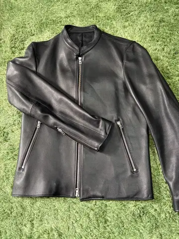 천연 가죽 양가죽 새상품 블랙 가죽 라이더 자켓
