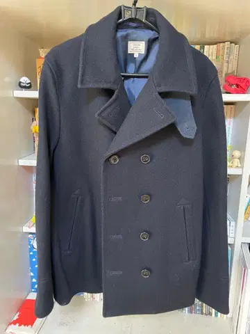 새상품 미사용 green label relaxing 피 코트 네이비 L