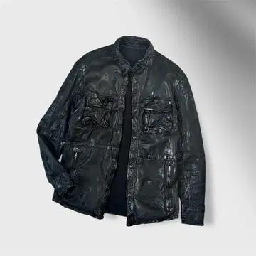 DESIGNWORKS 시어링 레더 재킷 블랙 46 BACKLASH