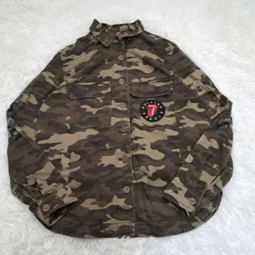 롤링 스톤스 카모플라쥬 밀리터리 셔츠 S FOREVER 21