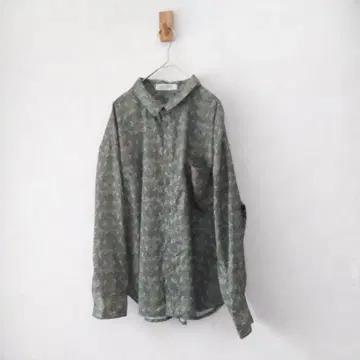 새상품급 DOUBLE NAME 오리지널 페이즐리 무늬 셔츠 그린