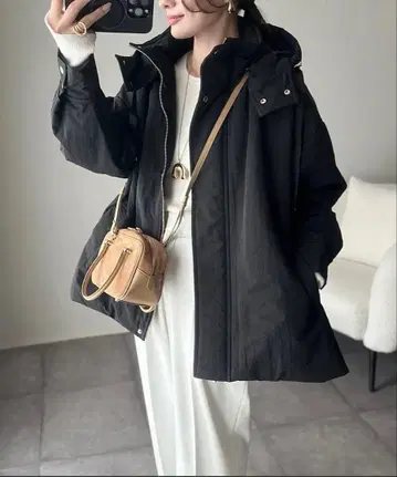 3way 퍼 플레어 오버코트