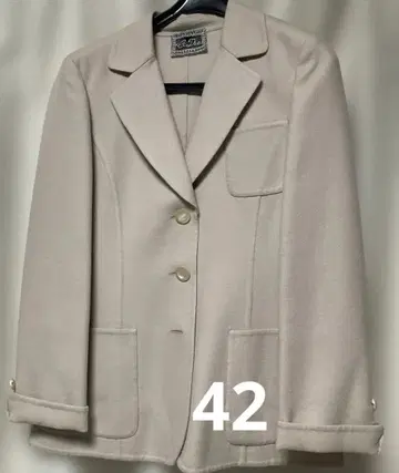 이탈리아제 LANERIE PIERO TONELLA 베이지 테일러드 자켓