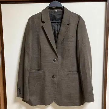 무인양품 브라운 패턴 테일러드 자켓