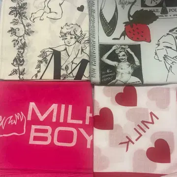 MILK 스카프 4개 세트