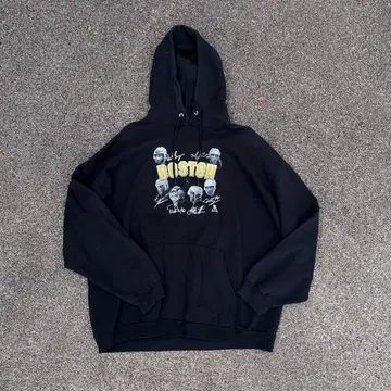 보스턴 그래픽 프린트 후드티