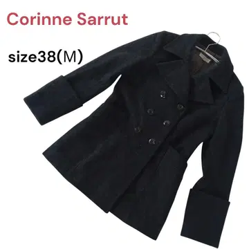 새상품급 코리누사류 울 코트 블랙 38(M) 여성용 일본제