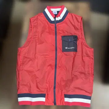 Champion 레드 집업 베스트 X-LARGE