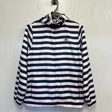 구제 의류 ellesse 여성용 스트라이프 패턴 후드 부착 자켓 M~L