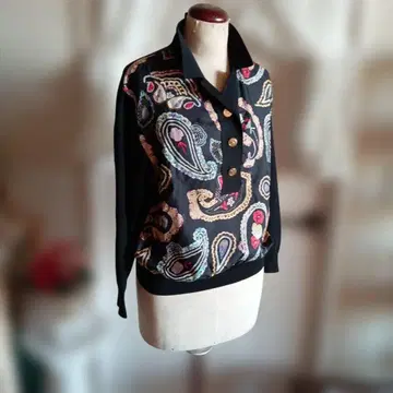 레오나르 페이즐리 무늬 긴팔 셔츠