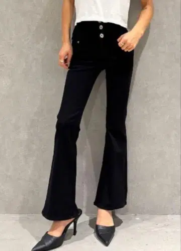 GYDA TINY 하이웨스트 Back 크로스 플레어 팬츠