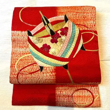 순수 실크 시보리에 일본 자수 실 감개 나고야 오비