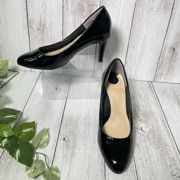 RANDA 란다 런닝 에나멜 펌프스 22.5cm 블랙 힐