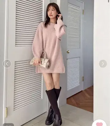 [ 오늘 삭제 ] SNIDEL 25AW 라쿤 미니 니트 원피스