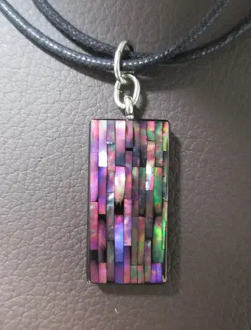 레어 츠가루 칠 나전 목걸이 아오모리현