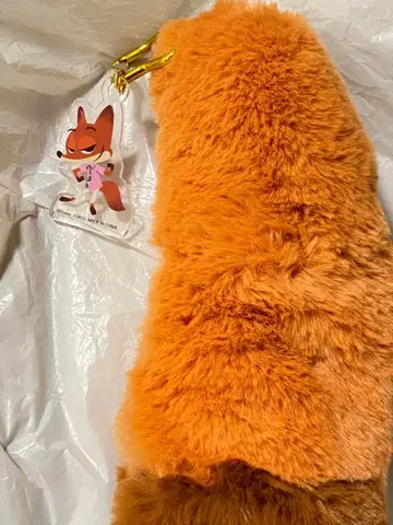 디즈니 주토피아2 꼬리 파우치 닉 봉제 인형 아크릴 참