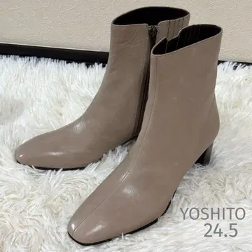 YOSHITO 요시토 부츠 사이드 지퍼 가죽 그레이지 24.5cm