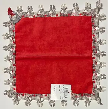 치카자와 레이스 타월 손수건 Oh, No! 산타 씨 레드 1개