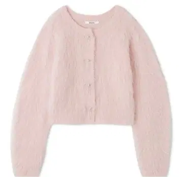 SNIDEL 비쥬 리본 가디건 핑크