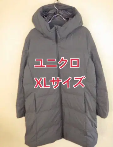 유니클로 심리스 다운 숏코트 그레이 XL 사이즈