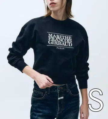 Marithe Francois Girbaud 자수 크롭 맨투맨 S