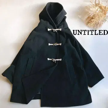 언타이틀 후디 더플 코트 루즈핏 A라인 블랙 2