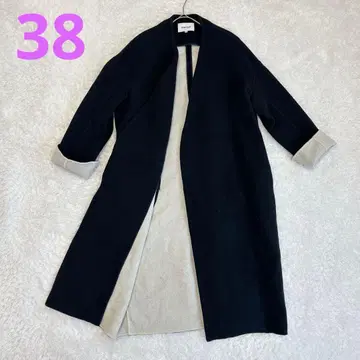 엔폴드 더블 페이스 롱 소프트 리버 코트 노카라 38