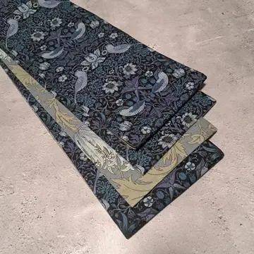 반폭 오비 윌리엄 모리스 딸기 도둑 인디고 x 아네모네 리버서블