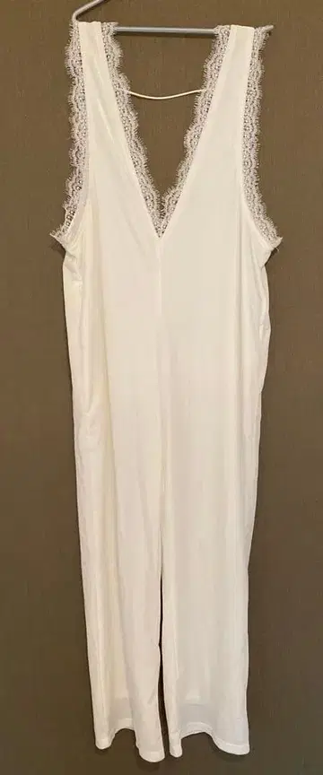 miette 화이트 벨로아 오버롤