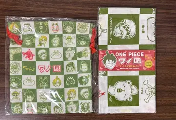 원피스 아이콘 패턴 크레이프 원단 주머니 손수건