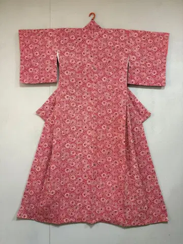 S24 일본 의류 기모노 순수 실크 크레이프 원단 화문 새상품급