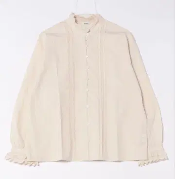 PARICI 아이보리 프릴 긴팔 셔츠