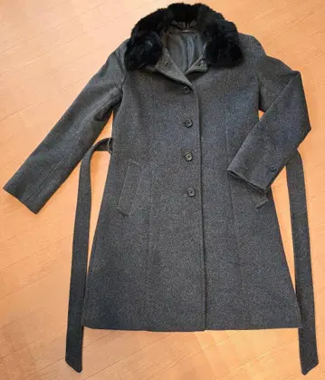 COMME CA ISM 그레이 롱 코트 벨트 포함 L 사이즈