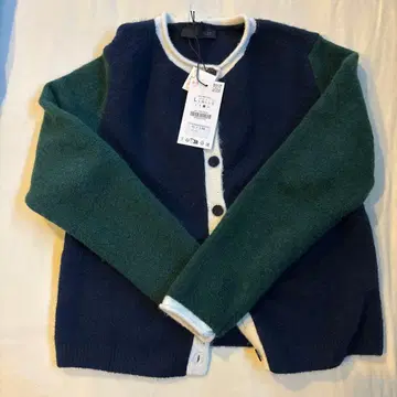 ZARA 컬러 블록 니트 자켓 가디건 L 사이즈