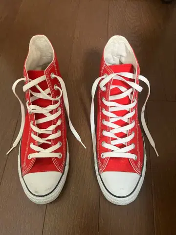 컨버스 ALL STAR 빨간색 하이컷 헤이세이 아메카지