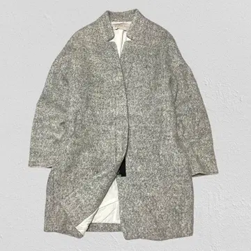 자라 브레이크얀 노카라 코트 여성용 그레이 S
